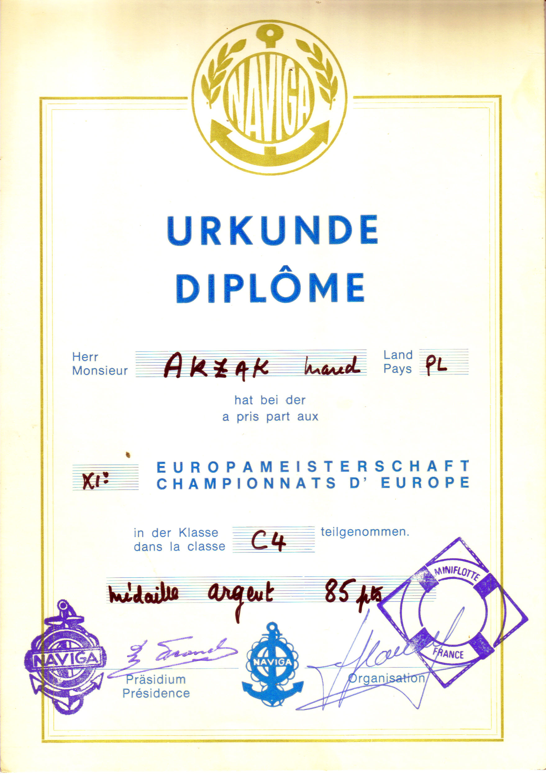 Dyplom 02 Mistrzostwa europy Srebro